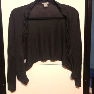 ANN TAYLOR open front ruffle  cardigan Sz Small
